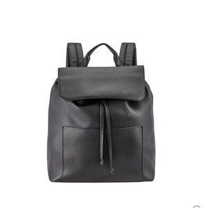 Gry Mattr Vegan Leather Drawstring Backpack - Black